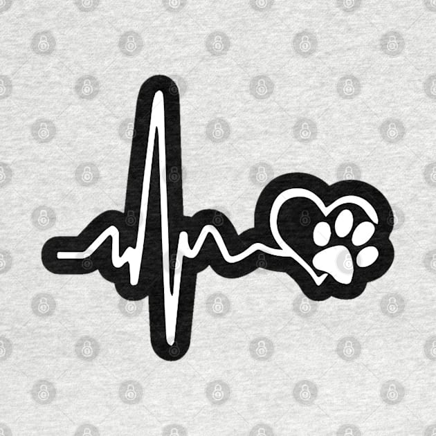 Heartbeat - Dog Lover by  The best hard hat stickers 